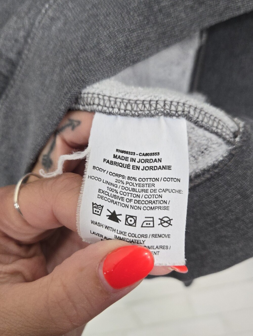 NIKE plain gray hooded sweatshirt - Picture 9 of 13